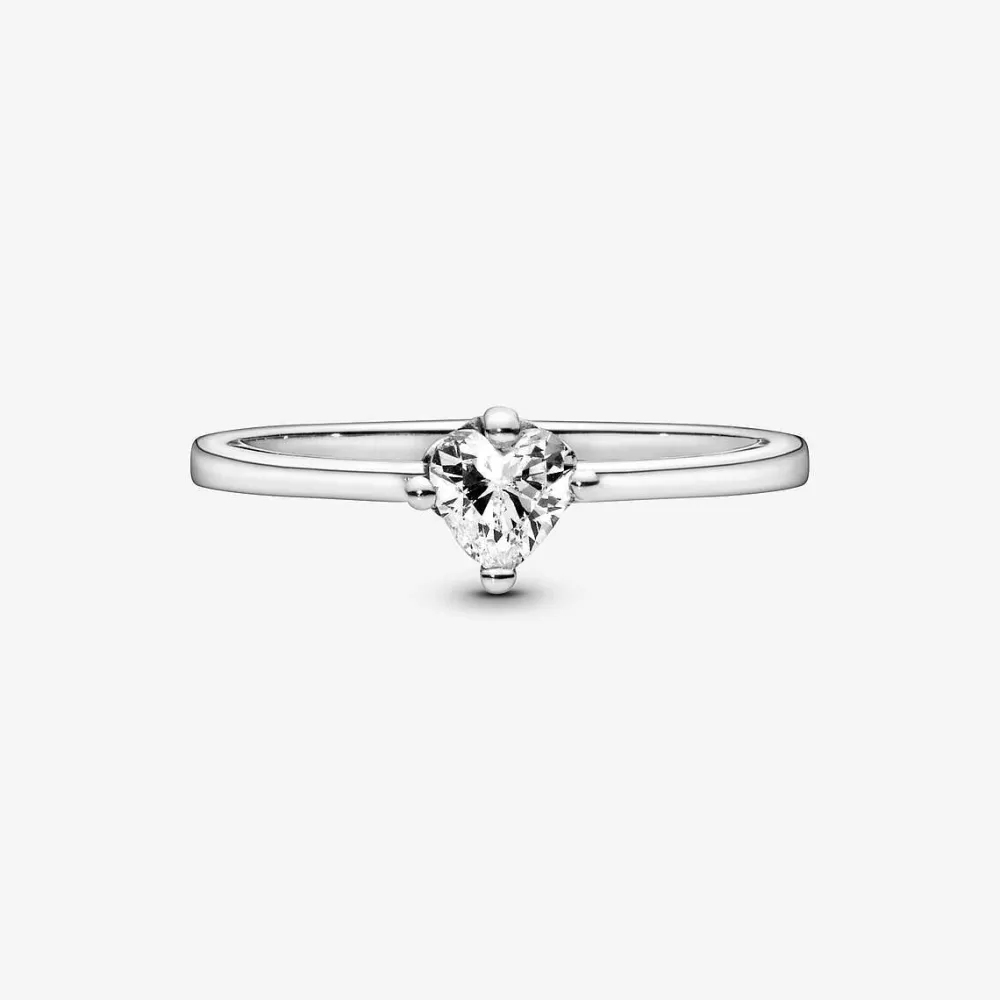 Best Pandora Anel Clear Heart Solitaire