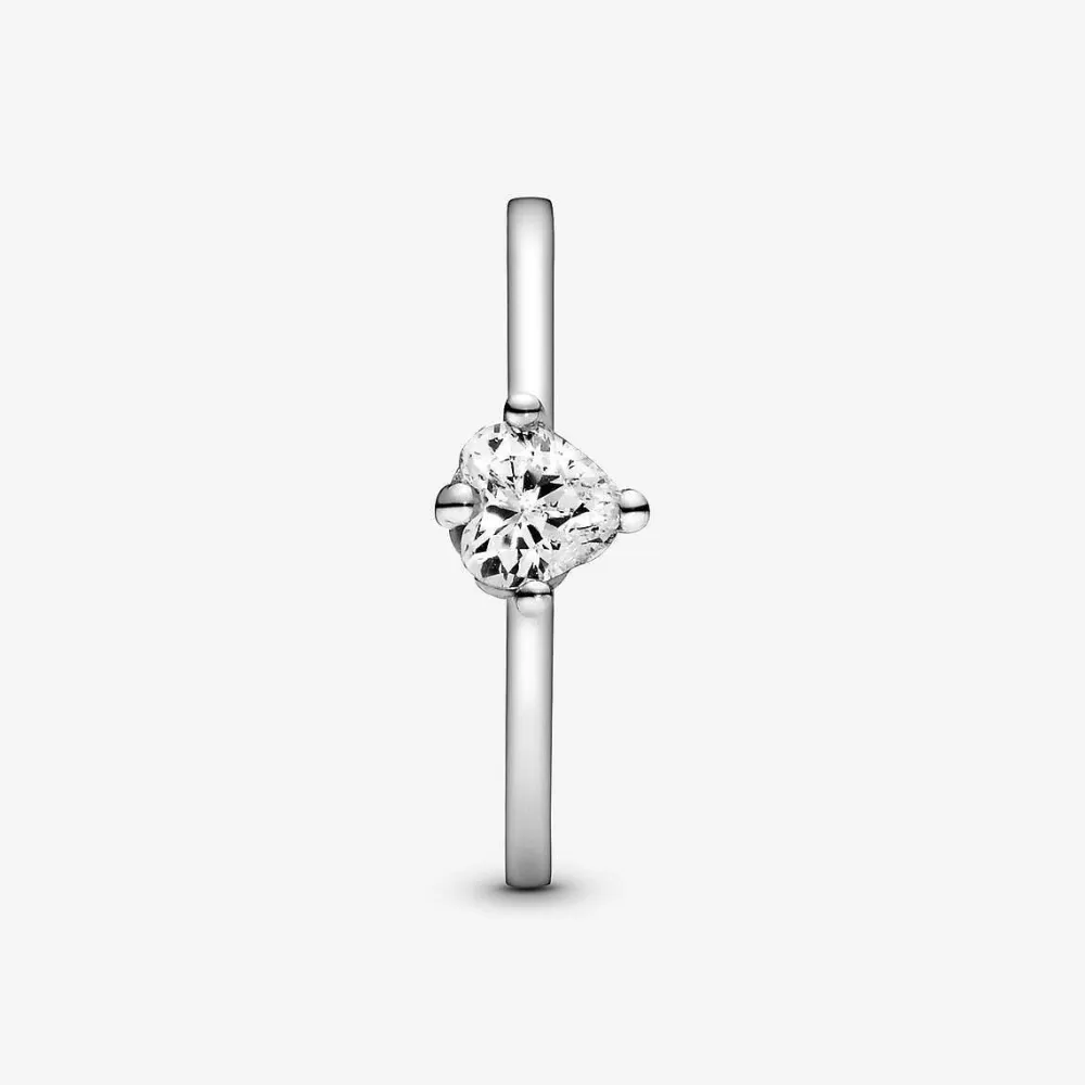 Best Pandora Anel Clear Heart Solitaire