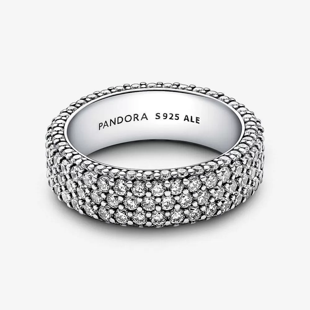 Sale Pandora Anel Timeless Pave Triplo