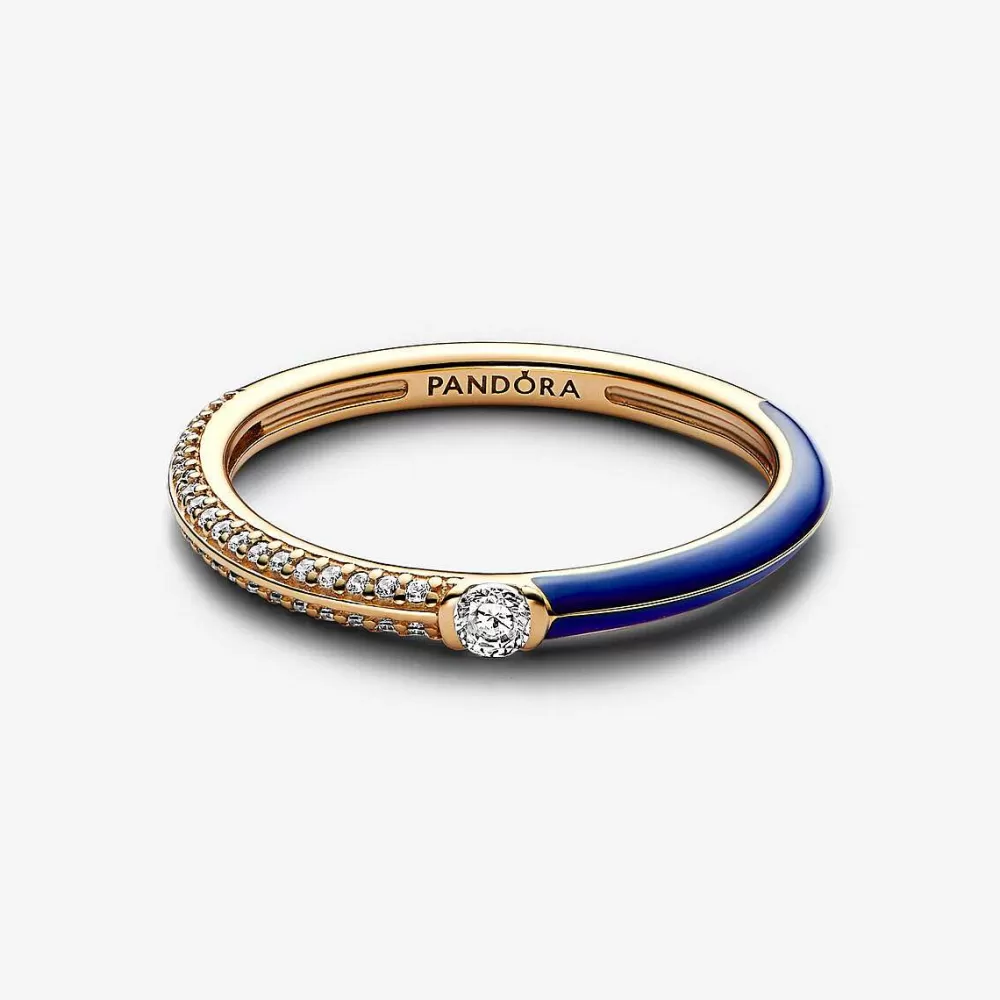 New Pandora Anel Pave Azul Me