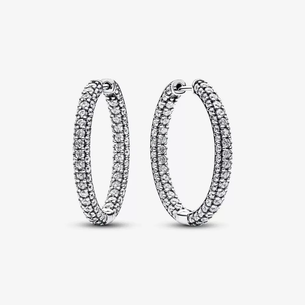 Cheap Pandora Argolas Pave Timeless