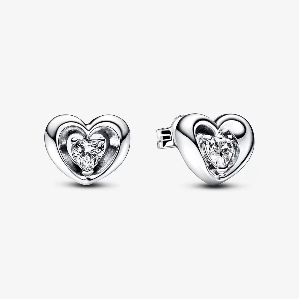 Discount Pandora Brincos Radiant Heart & Floating Stone