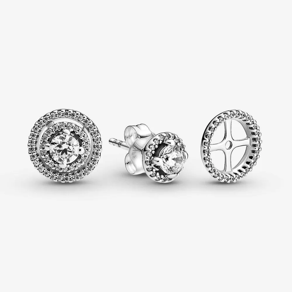 Clearance Pandora Brincos Sparkling Double Halo