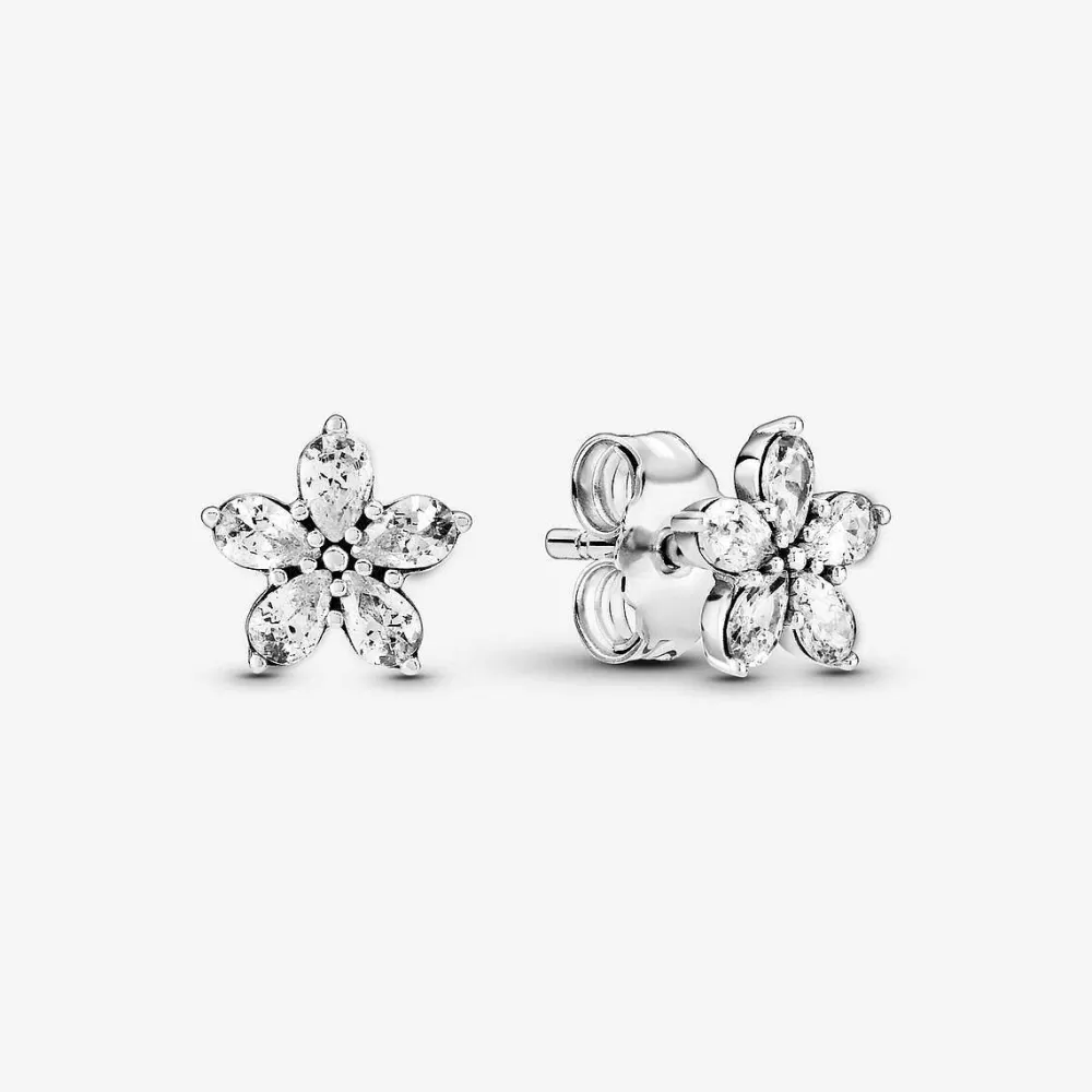 Clearance Pandora Brincos Sparkling Snowflake