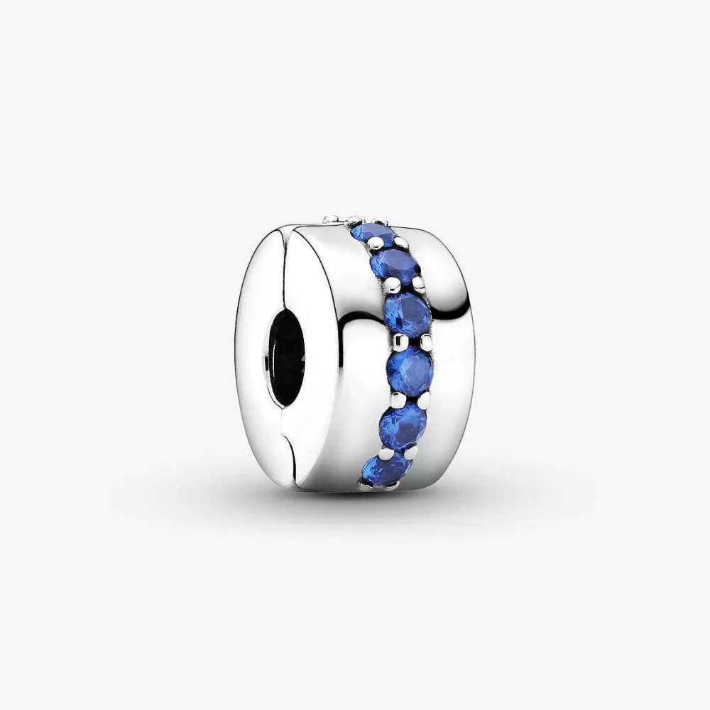 Clearance Pandora Clip Com Brilho Azul