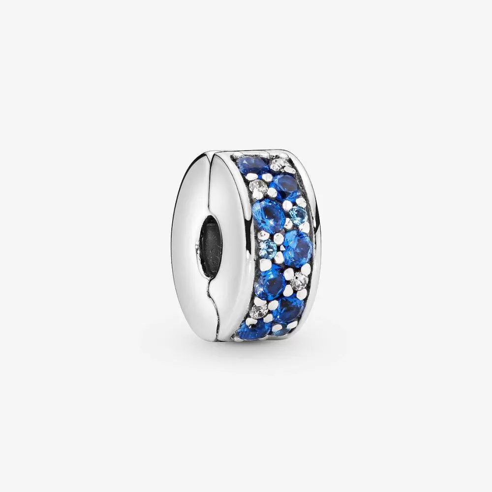 Clearance Pandora Clip Pave Azul