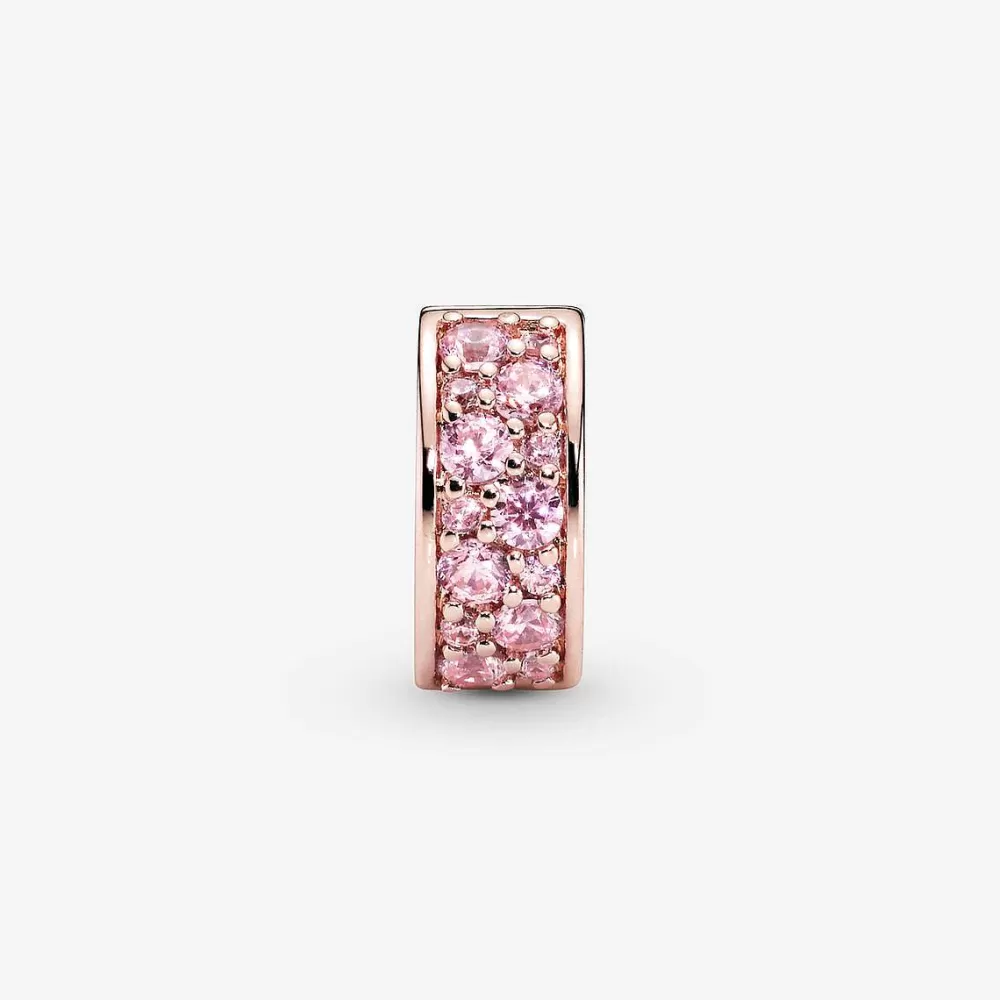 Clearance Pandora Clip Pave Rosa