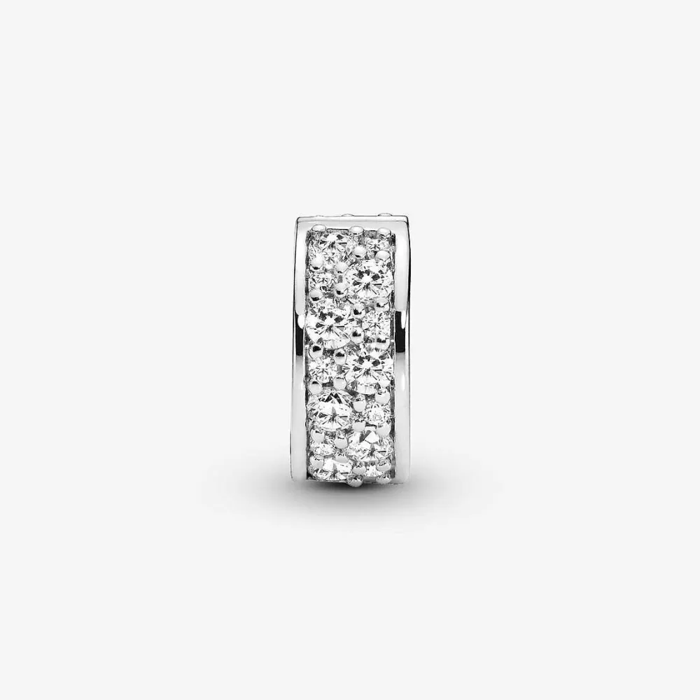 Online Pandora Clip Pave Transparente