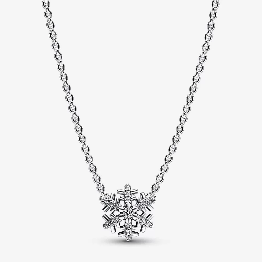 Discount Pandora Colar Com Pendente Sparkling Snowflake