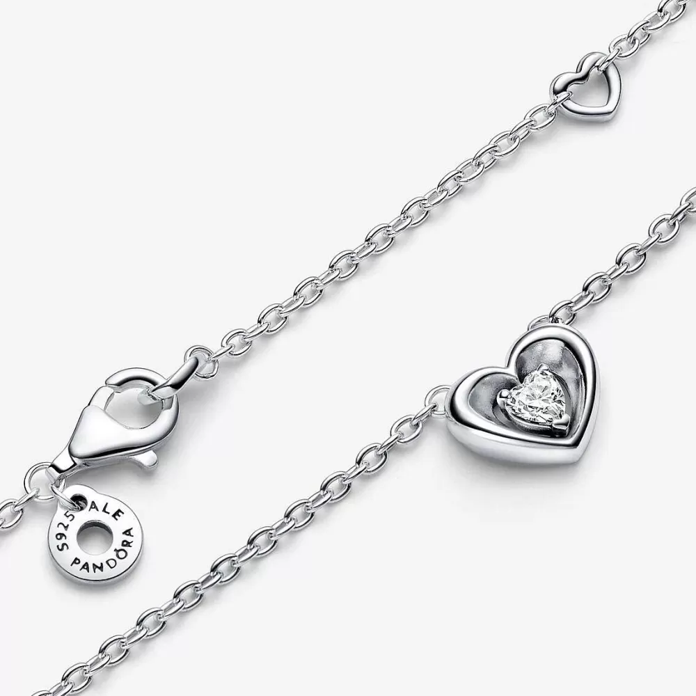 Shop Pandora Colar Radiant Heart & Floating Stone