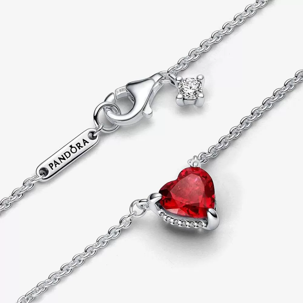 New Pandora Colar Sparkling Heart Halo