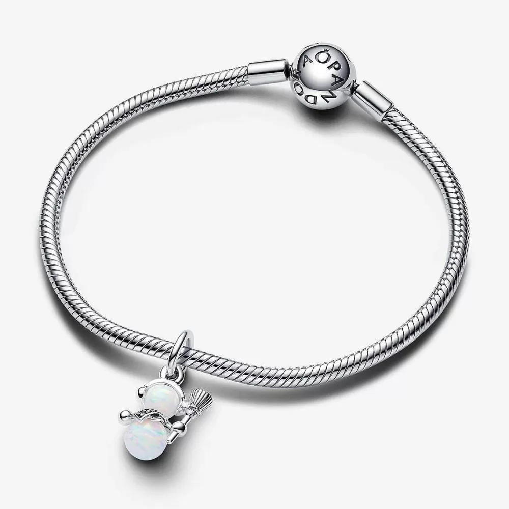 New Pandora Conta Pendente Boneco De Neve Opalescente