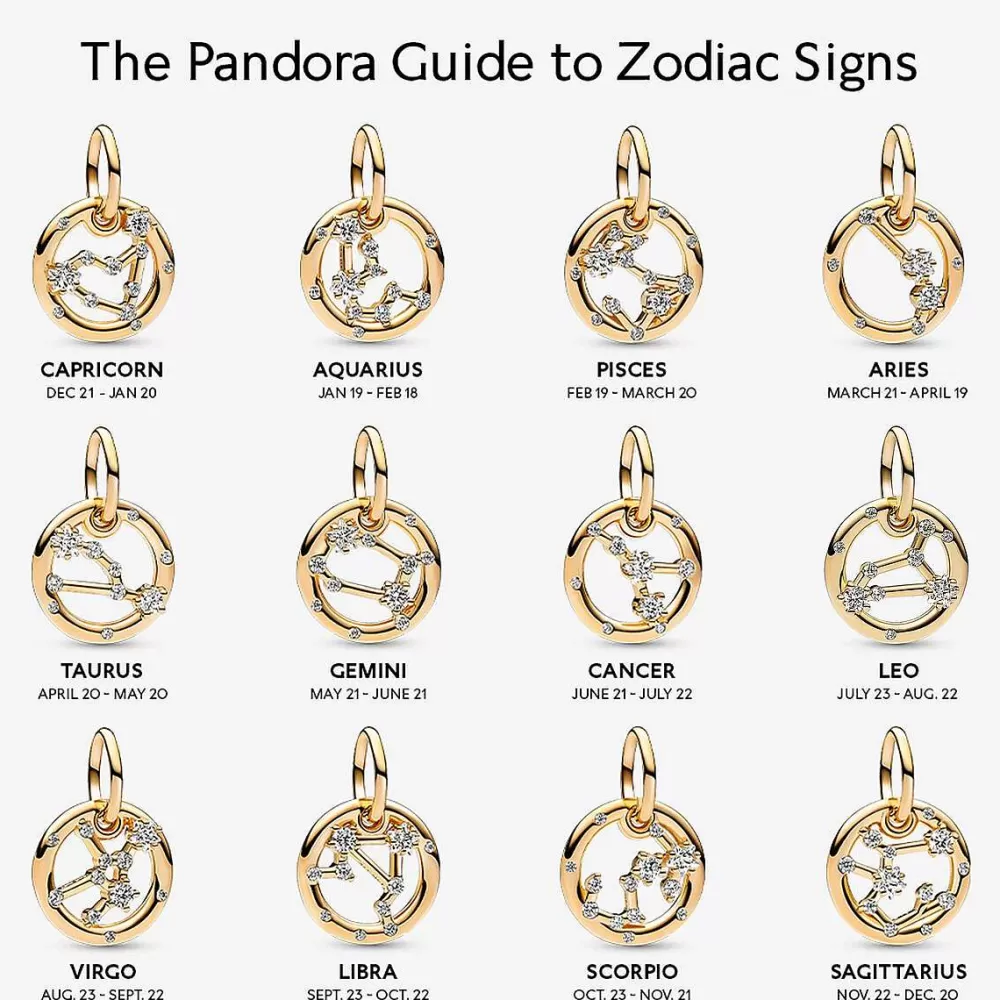 Best Pandora Conta Pendente Zodiaco Virgem