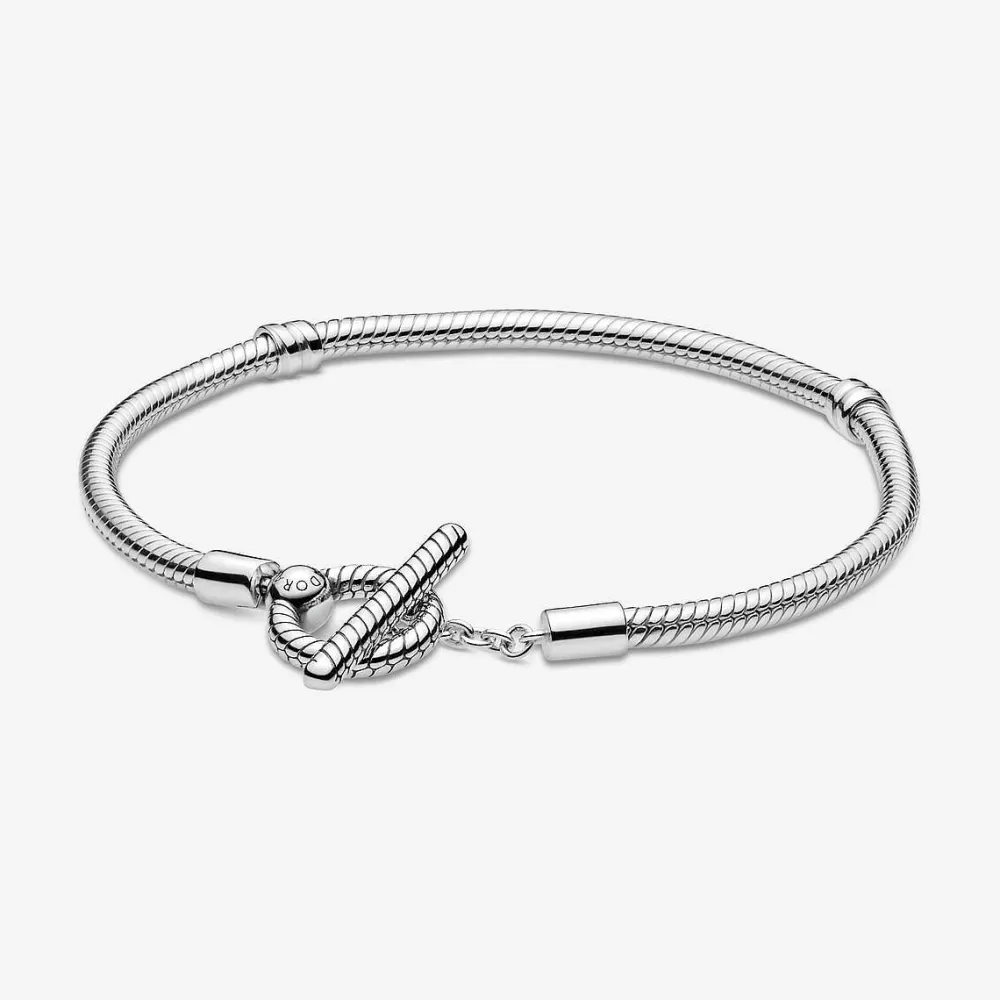 Best Sale Pandora Pulseira Com Fecho Em T Malha Snake