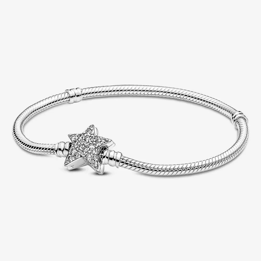 Store Pandora Pulseira Com Fecho Estrela Assimetrica