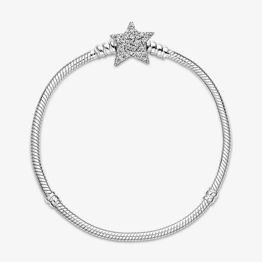 Store Pandora Pulseira Com Fecho Estrela Assimetrica