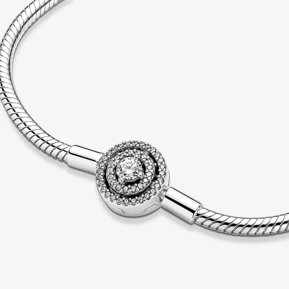 Best Pandora Pulseira Halo Malha Snake