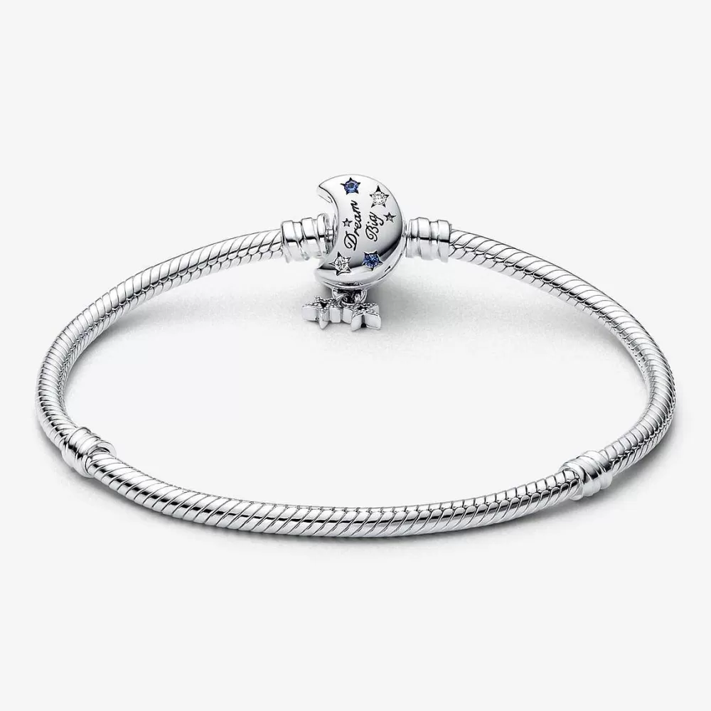 Store Pandora Pulseira Malha Snake Fecho Lua Moments