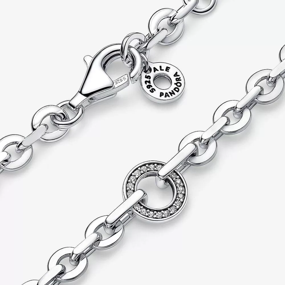 Fashion Pandora Pulseira Signature Pave