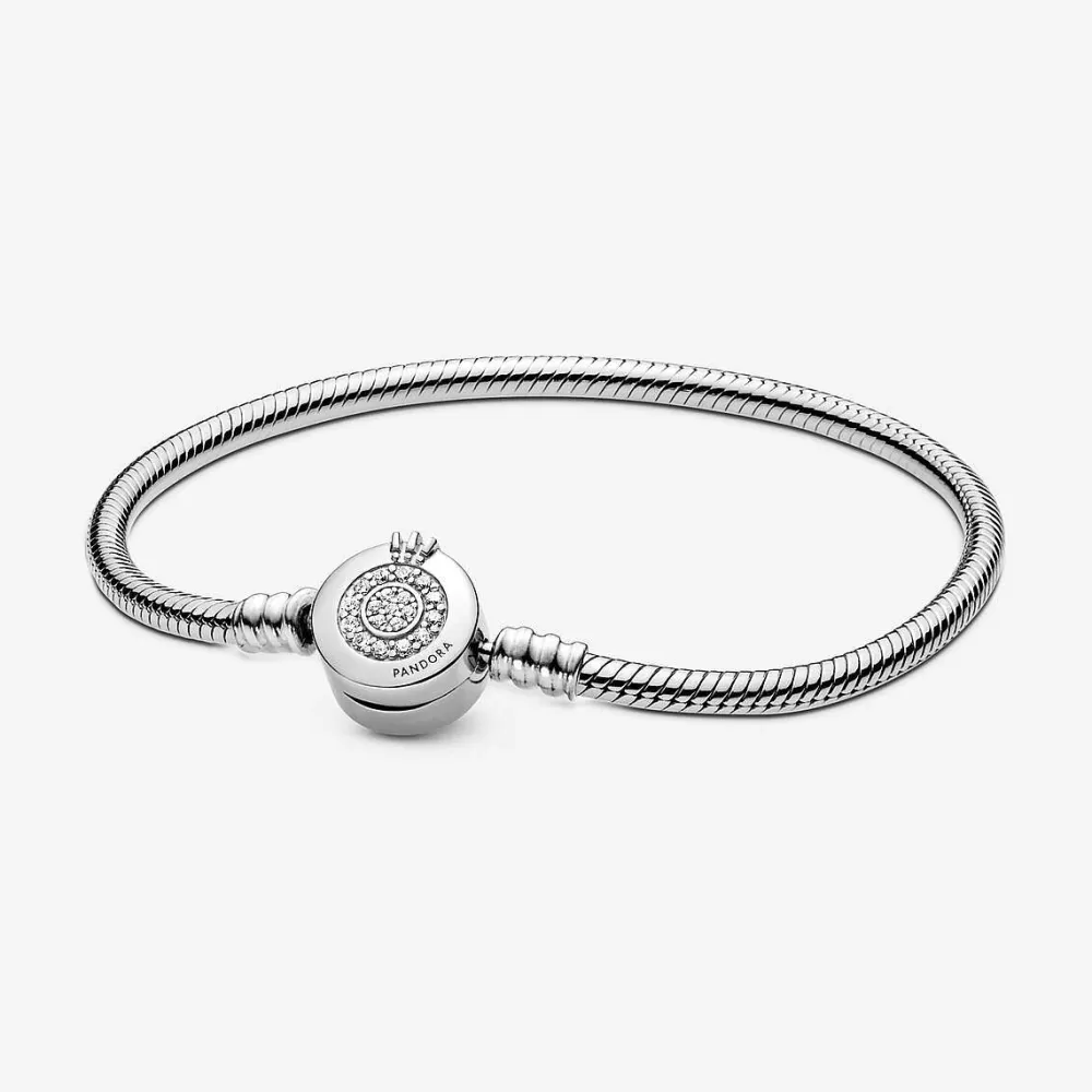 Store Pandora Pulseira Snake Moments Fecho Coroa